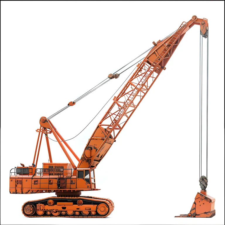 crawler-crane-isolated-white-background